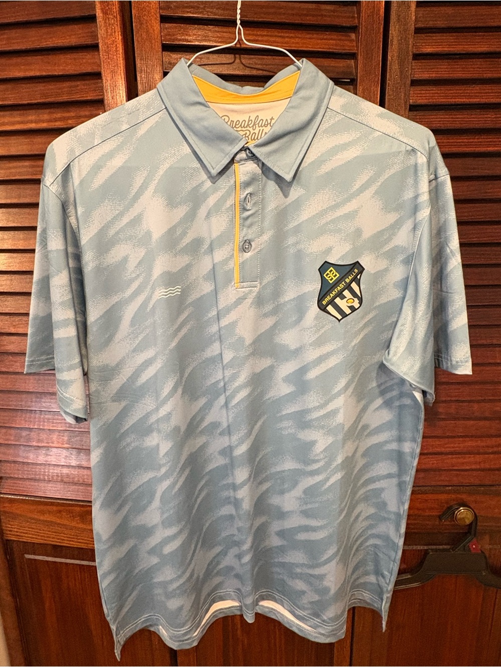 RSVLTS Pale Blue Polo with Yellow Accent